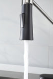 Matte Black Kitchen Faucet with Soap Dispenser Single Handle Kitchen Sink Faucet with Pull Down T3177P277522