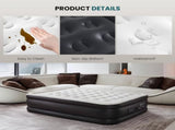 18" Queen Air Mattress with Built in Pump Quick Inflate Deflate Airbed for Home Camping, Black 12762302