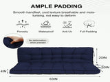 Outdoor Swing Cushions 63 Inch, Waterproof 4" Thick Porch Swing Cushion Replacement with Backrest 32888620
