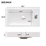 18.5 inch Modern Floating Bathroom Vanity with Resin Basin - Perfect for Small Bathrooms, Left side N729P285506K