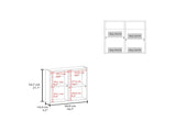 Medicine Cabinet 21.1" H, 1 Door, 4 Shelves, 1 Mirror, White B097P250884