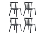 Windsor Dining Chairs Set of 4,Wood Farmhouse Spindle Back, Widen Seat, Mid-Century Modern French 17588838