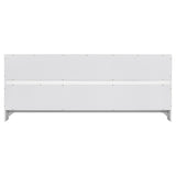 Twin Floor Bed with Bedside Bookcase,Shelves,Guardrails,White W504142771