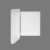 16x24 Inch Recessed White Metal Framed Medicine Cabinet with Mirror and Adjustable Shelves Black 24161549