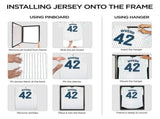 Shirt Display Frame With UV Resistant Acrylic and Hanger, Wall Mounted Baseball Basketball Football 20453912