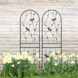 4 Pack Metal Garden Trellis 71" x 19.7" Rustproof Trellis for Climbing Plants Outdoor Flower Support W1586P266865