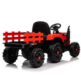 ZNTS Ride on Tractor with Trailer,24V 400W Powered Electric Tractor Toy w/Remote Control,electric car for W1578P194696