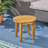 Outdoor 16" Acacia Wood Side Table, Teak Finish 62266.00
