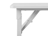 White MDF Folding Nail Desk with 2 Drawers, Cabinet Door & Storage Shelf 24303775