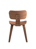 Walnut Finish Side Chairs Set of 2, Curved Ergonomic Design Solid Wood Dining Furniture Kitchen B2741P331882