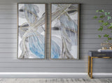 Set of 2 Elongated Modern Abstract Oil Paintings, Wall Art for Living Room Dining Room Bedroom W2078130303