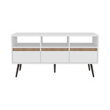 Aranjuez 47" Wide Tv Stand with Three Drawers, Three Open Shelves, Living Room, Tv Room White B200P253753