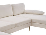 U-Shaped 4-Seat Indoor Modular Sofa Creamy-White 66522610