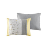 Embroidered 7 Piece Comforter Set Yellow King B03596981