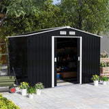 Steel Storage Shed Garden Tool house 7' x 4' White-AS 64520919
