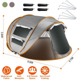 5-8 Person Pop Up Tent Automatic Setup Camping Tent Waterproof Instant Setup Tent with 4 Mosquito 07457536