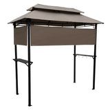 ZNTS 8x4ft Grill Gazebo,metal gazebo with Soft Top Canopy and Steel Frame with hook and Bar W65642413