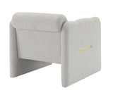 Arm Chair with waved arms, Metal decoration on both side arms, Accent chair for Primary Living W2671P202961