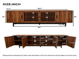 78" TV Stand for TVs Up to 85", TV Console for Living Room, Media Console with Soft-Closing Hinges, N710P510677P