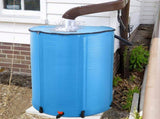 100 Gallon Folding Rain Barrel Water Collector Blue 54997231