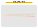 22" Adult 5-Drum Set, Poplar Wood Shells with Double-Layerheads, Brushed Gray Finish, Adult 00417398