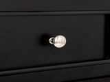 2pcs Country Style Two-Tier Night Tables Large Size Black 46330063