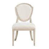 Contemporary Light Oak Finish Chenille Upholstered Wooden Side Chairs Set of 2 Dining Furniture B011P318937