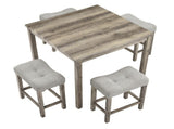 Dining Table, Bar Table and Chairs Set, 5 Piece Dining Table Set, Industrial Breakfast Table Set, W487P333512