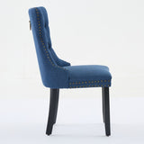 Nikki Collection Modern, High-end Tufted Solid Wood Contemporary Flax Upholstered Linen Dining Chair W1143P233650