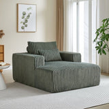 62.5-Inch Corduroy Sponge Sofa Lounge Chair,No Assembly Required,Fluffy Modern Sleeper Chair for W834P206044