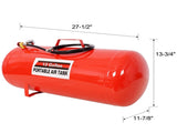 Portable 13 Gallon Air Tank, Lightweight Durable Air Compressor Tank with Pressure Gauge, Safety W465P340416