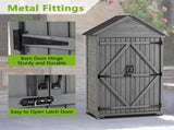 39.56"L x 22.04"W x 68.89"H Outdoor Storage Cabinet Garden Wood Tool Shed Outside Wooden Closet with 31414436