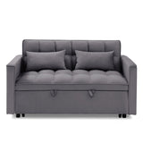 54.33 inch versatile foldable sofa bed in 3 lengths, modern sofa sofa sofa velvet pull-out bed, W2353P252432