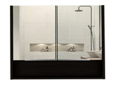 Manchester Rectangle Medicine Cabinet with Mirror Black Wengue B06280341