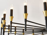 16-Light Black Gold Chandelier, 37.63" Modern Farmhouse Chandelier for Dining Room Over Table, Large 82153497