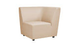 Cleo 34" Modular Upholstered Deep Seating Patio Corner Chair, Almond Beige Axroma Olefin B2719P245990