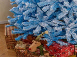 7ft Flocked Christmas Tree - 1264 Branch Tips, Fireproof PVC, 3-Section Assembly, 20" 76267000