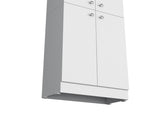 Kitchen Pantry 71" H, 4 Doors, 5 Adjustable Shelves, Laundry, White B097P221377