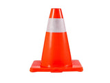 18 Inch Traffic Cones 12 Pack, Orange PVC Safety Road Cones with Reflective Collars and Stable Base 46200433