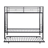 METAL Bunk Bed with trundle Black W311120500