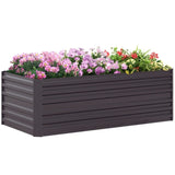 Garden BedFlower shelf,Wood Planter Box-Coffee 11950701