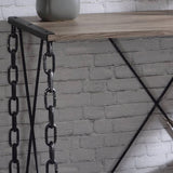 Jodie Rustic Oak & Antique Black Finish Console Table B2726P272319