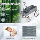 Wooden plant frame with wheels, Gray planting pot 98797943