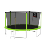 14FT Trampoline for Kids and Adults with Net, Outdoor Recreational Trampolines for Family W1163120242