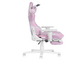 TS87 Pink COW Series Gaming Chair with Footrest B031P369374