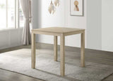 Beautiful Cream Color Counter Height 1Pc Dining Pub Height Square Table Dining Room Wooden Furniture B011P232907