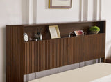 Full Extra Long Size bed frame with storage headboard, built-in charging station, wavy 82735550