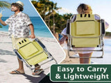 63*70*99cm Heightened Oxford Cloth Silver White Aluminum Tube Bearing 100kg Beach Chair Yellow 60829302