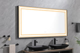 72 x6 Inch LED Bathroom Mirror with Aluminum Frame, Wall Mounted Vanity Mirror, Anti-Fog, Memory, W2287P279821