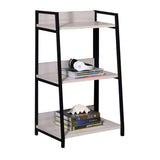 Natural and Black Ladder Bookshelf B062P184594